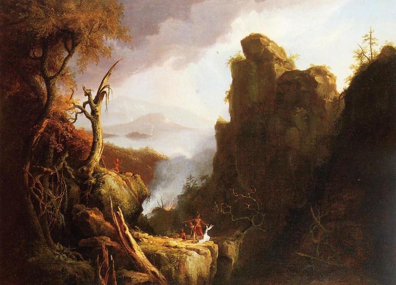 Thomas Cole Indian Sacrifice oil painting picture